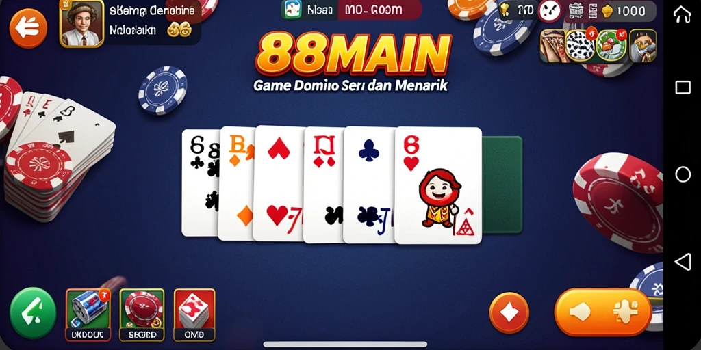 Tangkapan layar dari gameplay seru game Domino.