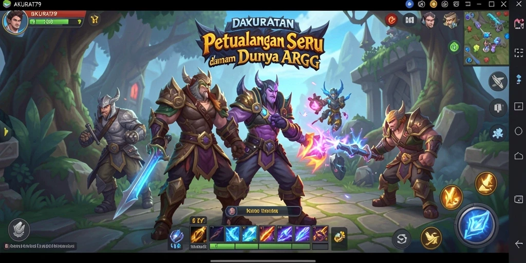 Tampilan gameplay mendebarkan dalam AKURAT79 saat melawan monster hebat.