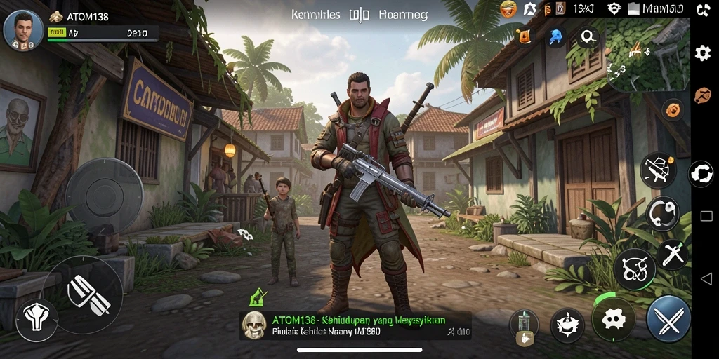 Screenshot ATOM138 menampilkan gameplay simulasi yang mendalam dan interaktif.