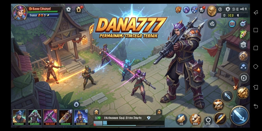 Screenshot gameplay DANA777 yang menampilkan momen pertempuran strategis.