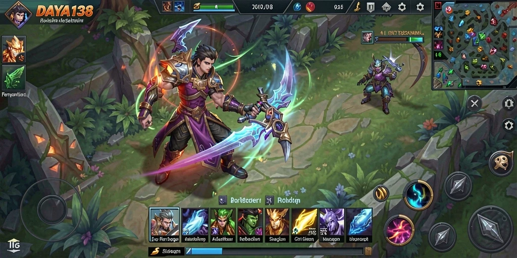 Tampilan menarik dari permainan MOBA DAYA138 yang penuh aksi.