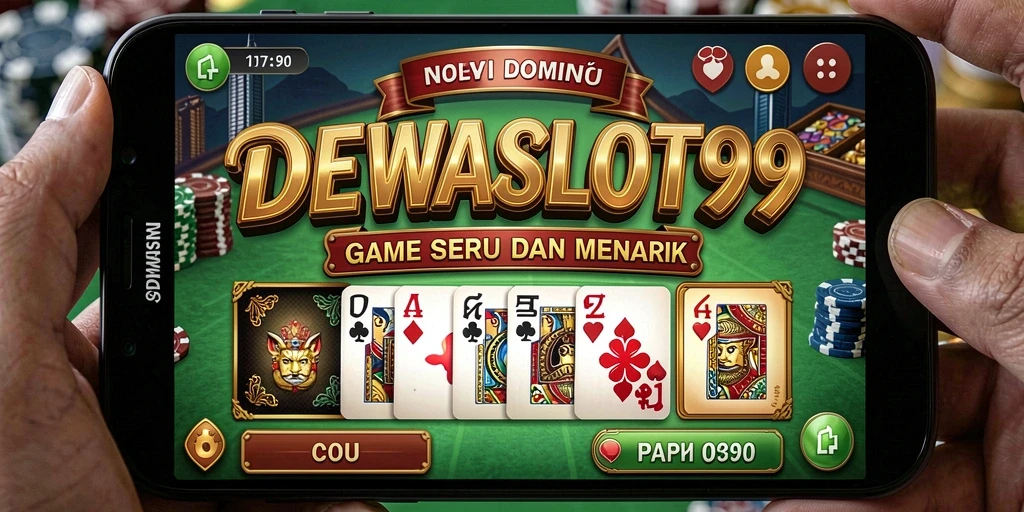 Tampilan permainan domino DEWASLOT99 yang menarik dan seru.
