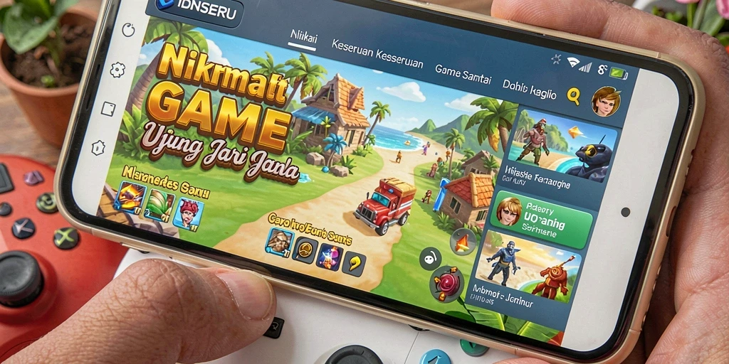 Tampilan gameplay <strong>IDNSERU</strong> yang penuh warna dan mengasyikkan.