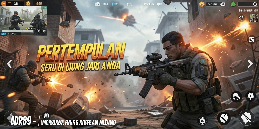 Tampilan gameplay seru dan mendebarkan dari IDR89.