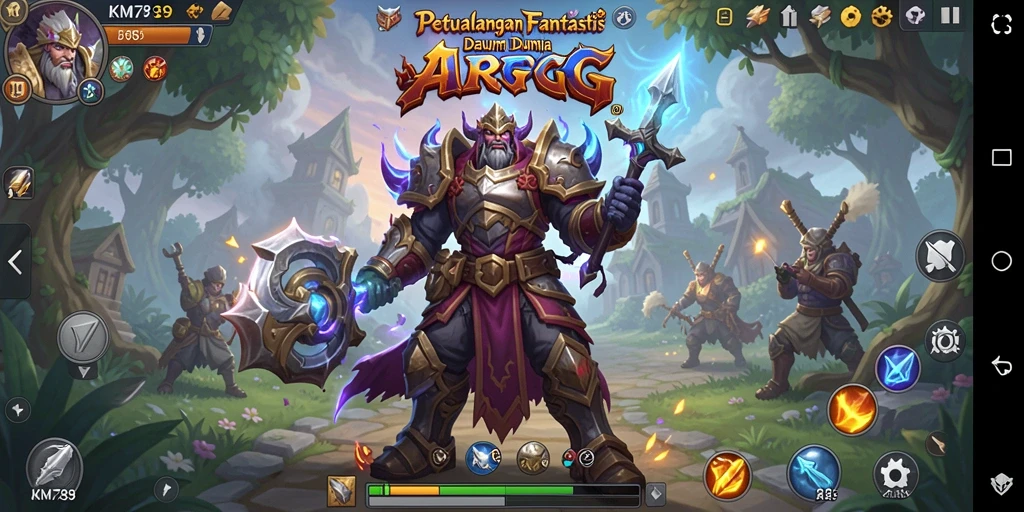 Tampilan aksi seru dalam gameplay KM789 ARPG.