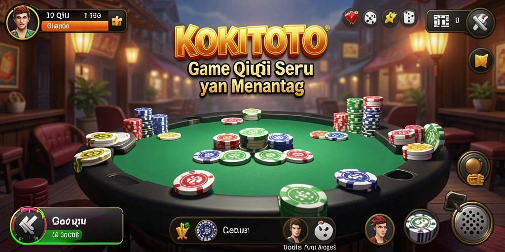 Tampilan gameplay menarik dari KOKITOTO saat bermain QiuQiu.
