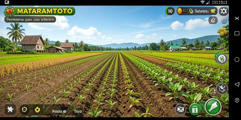 Tampilan gameplay MATARAMTOTO menampilkan aktivitas bertani yang seru.