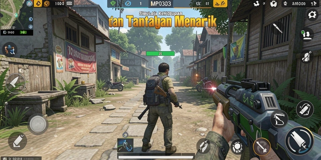 Screenshot MPO303 menampilkan karakter dalam momen simulasi kehidupan yang mendebarkan.