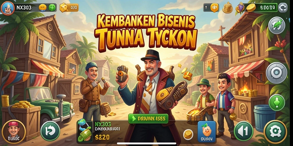 Tampilan screenshot gameplay NX303 yang menunjukkan strategi bisnis yang menarik.
