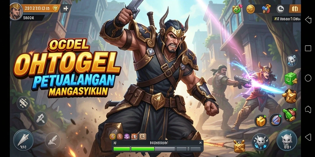 Tampilan gameplay OHTOGEL yang penuh aksi dan petualangan.