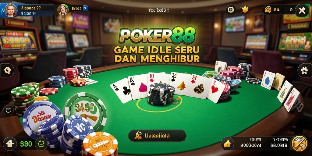 Tampilan menarik dari gameplay POKER88 yang menunjukkan suasana kasino