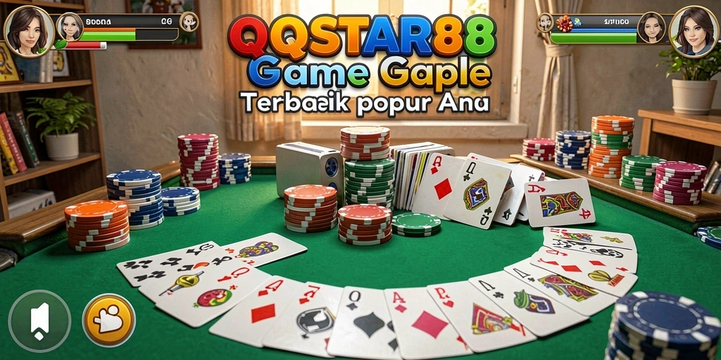 Screenshot gameplay QQSTAR88 menunjukkan keseruan bermain Gaple.