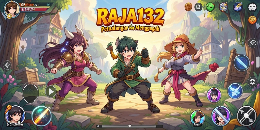 Tampilan menakjubkan dari gameplay Anime RAJA132.