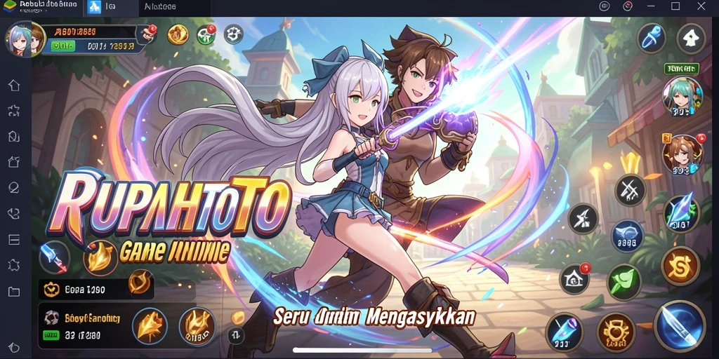 Tampilan menarik dari RUPIAHTOTO dengan aksi karakter anime.