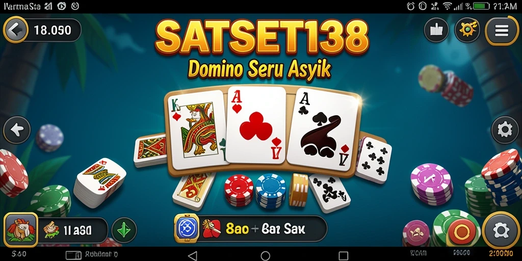 Screenshot gameplay SATSET138 yang menampilkan keseruan permainan Domino.