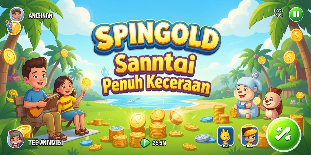 Tampilan menarik dari gameplay SPINGOLD yang penuh warna dan kegembiraan.