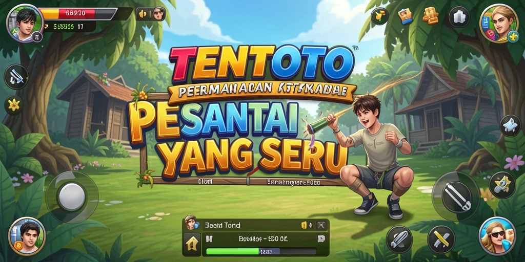 Tampilan gameplay TENTOTO yang ceria dan menghibur.