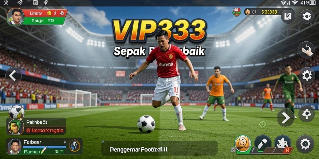 Tampilan gameplay VIP333 yang seru dan kompetitif di lapangan sepak bola.